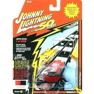 Die Cast Johnny Lightning #5 1934 Ford Coupe Candy Apple Red & Gloss Black